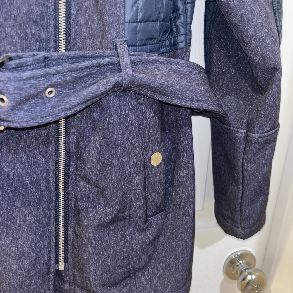 Michael Kors Women's Navy Blue Heather Winter Rain Coat Jacket SZ M​​​ - Picture 5 of 13
